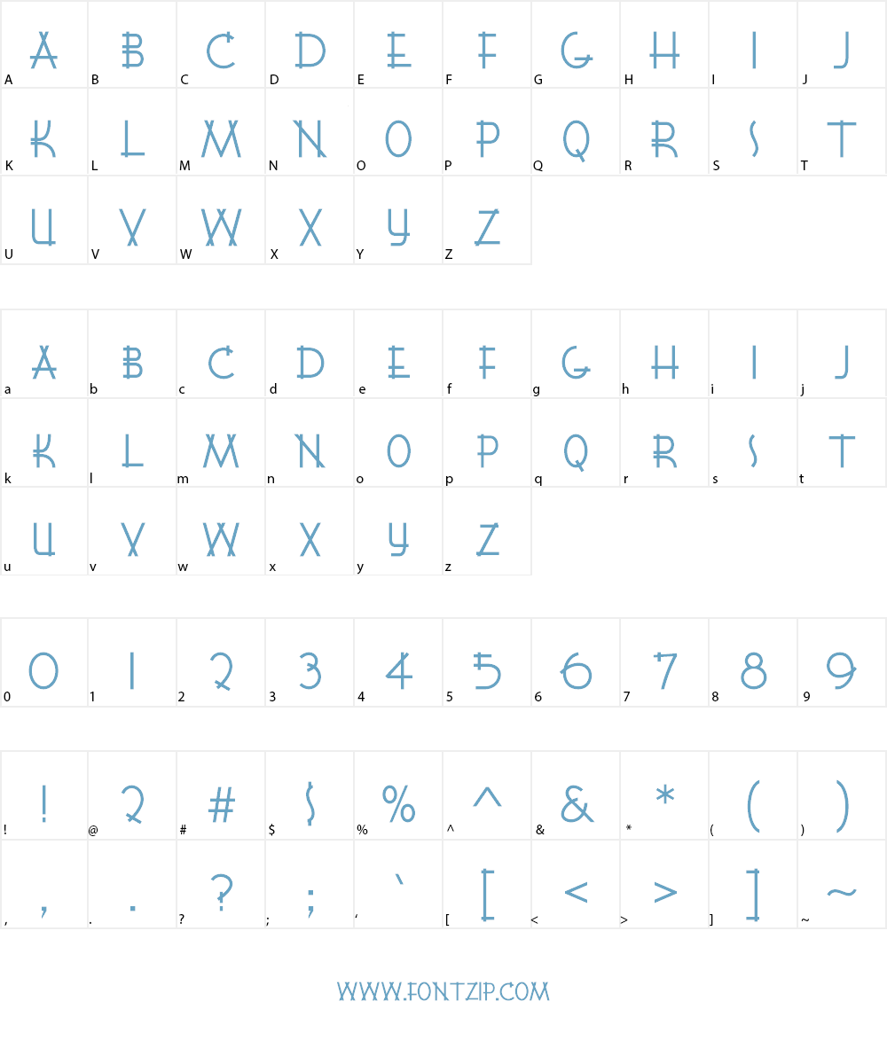 K22 Lawenta Font Character